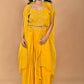Morchari Women Hand Embroidery Crop Top-Yellow - Swadesiicart