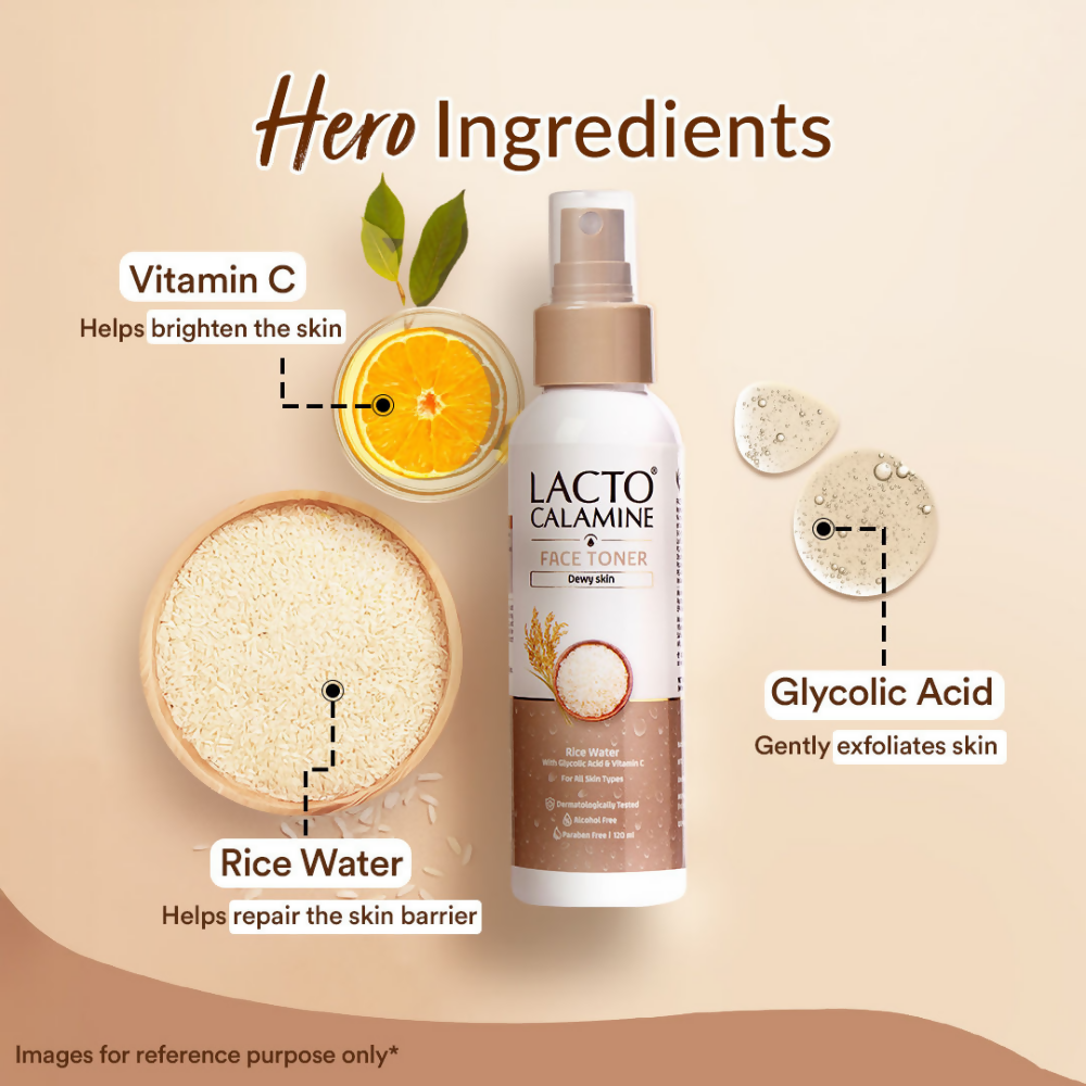 Lacto Calamine Rice Toner - Korean Skincare for Glass Skin - Swadesiicart