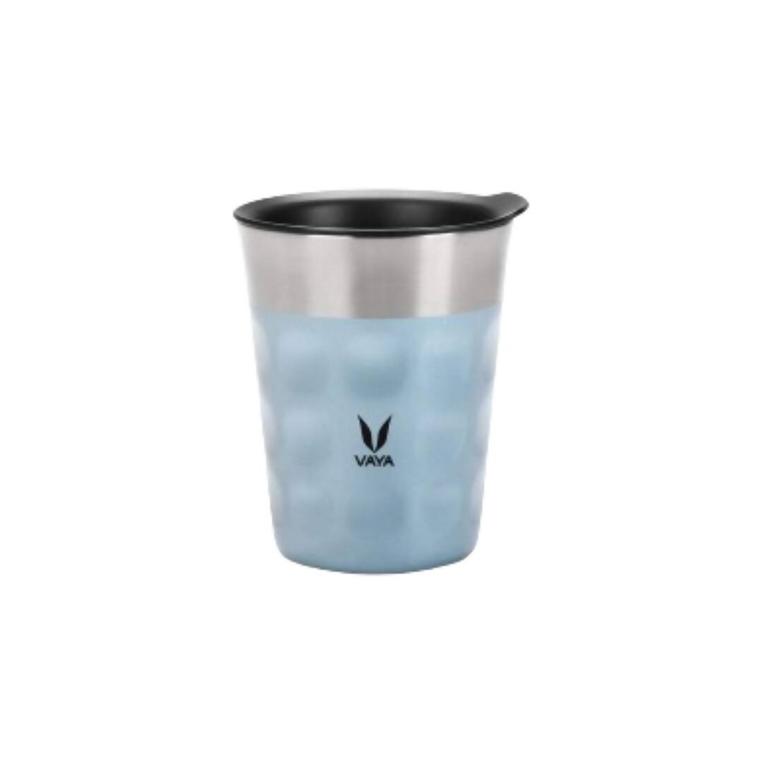 Vaya Popcup Insulated Coffee Mug Tumbler With Lid - 250 ml (Blue) | Swadesiicart
