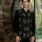 Black Bandhgala With Embroidery – Zardosi Work (Deer) by Hilo Design