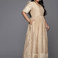 Ahalyaa Women's Traditional wear Ethnic Dress - Tan | Swadesiicart