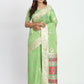 Shree Shyam Fashion Linen Cotton Light Green Saree
