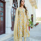 Vaasva Women Yellow Muslin Embroidered Kurta, Pant & Dupatta Set | Swadesiicart