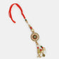 NVR Women & Men Set of 2 Gold-Toned Stone-Studded & Beaded Bhaiya Bhabi Rakhi With Roli Chawal | Swadesiicart
