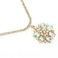 Mominos Fashion Johar Kamal Statement Gold-Polished Finish AD Stone Long Necklace For Women (White) | Swadesiicart