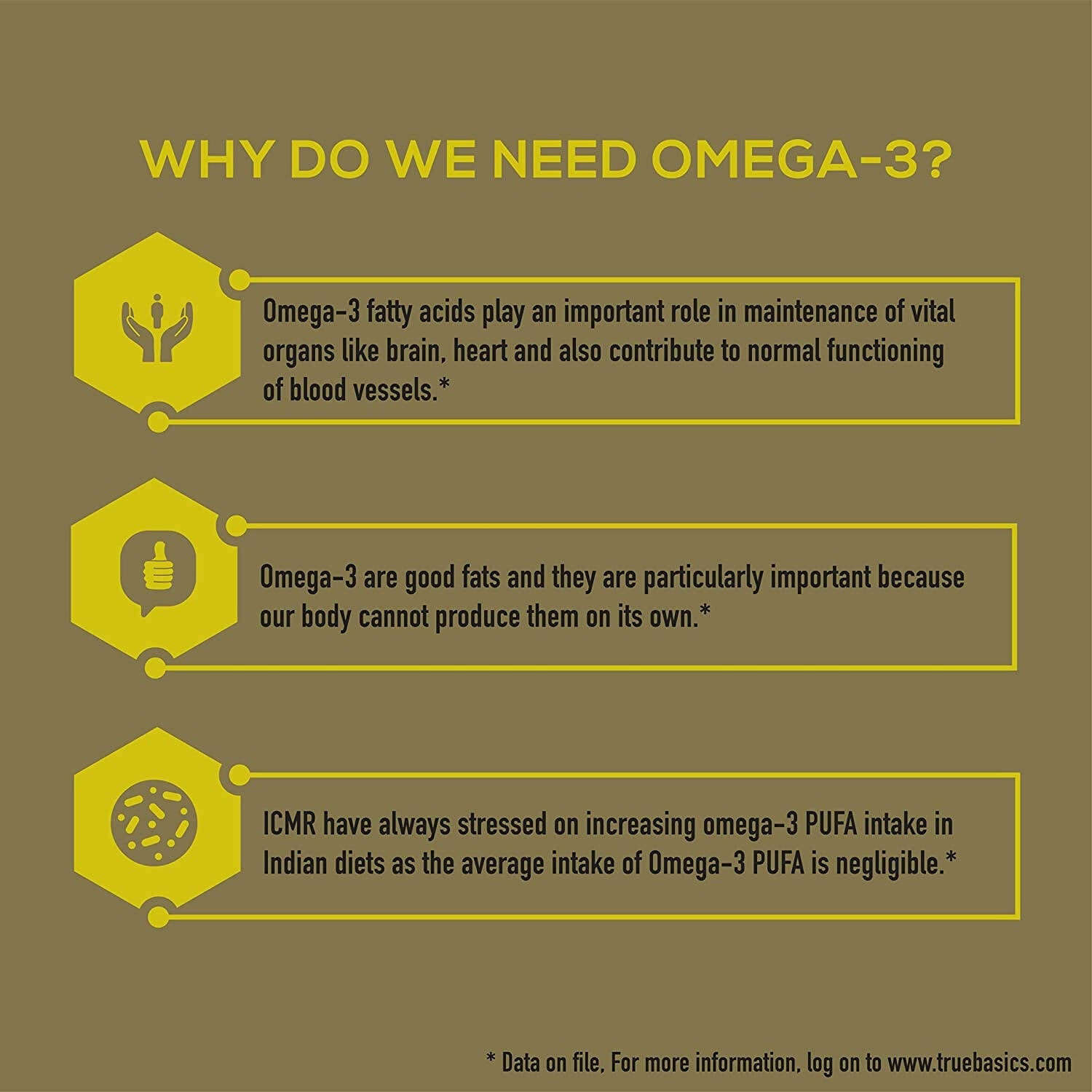 TrueBasics Vegan Omega Capsules - Swadesiicart