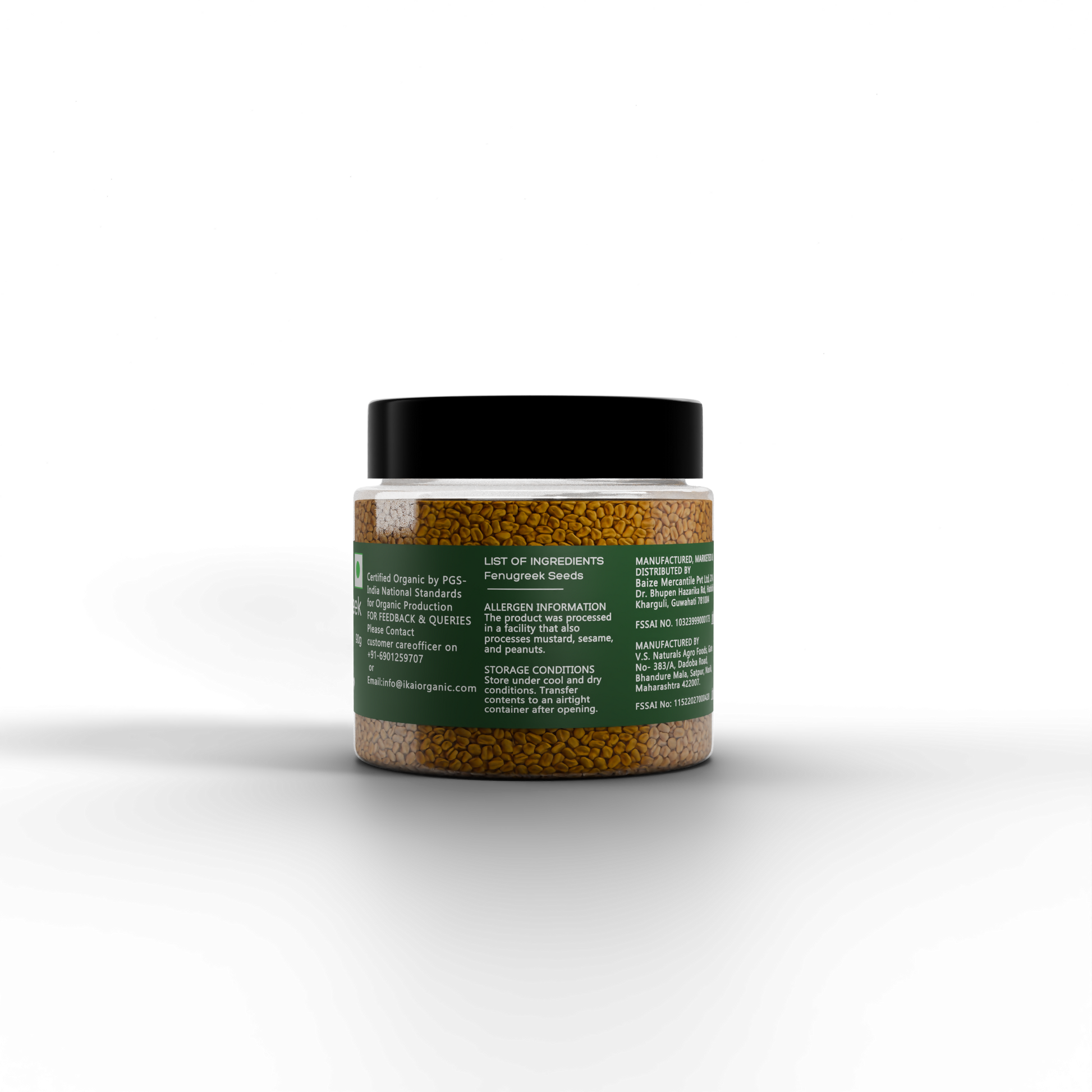 5- Organic Fenugreek Seeds - 90g