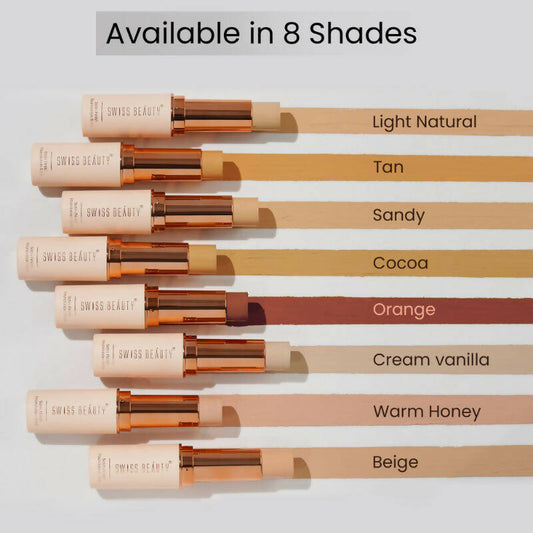 Swiss Beauty Satin Finish Foundation Stick - 04 Sandy | Swadesiicart