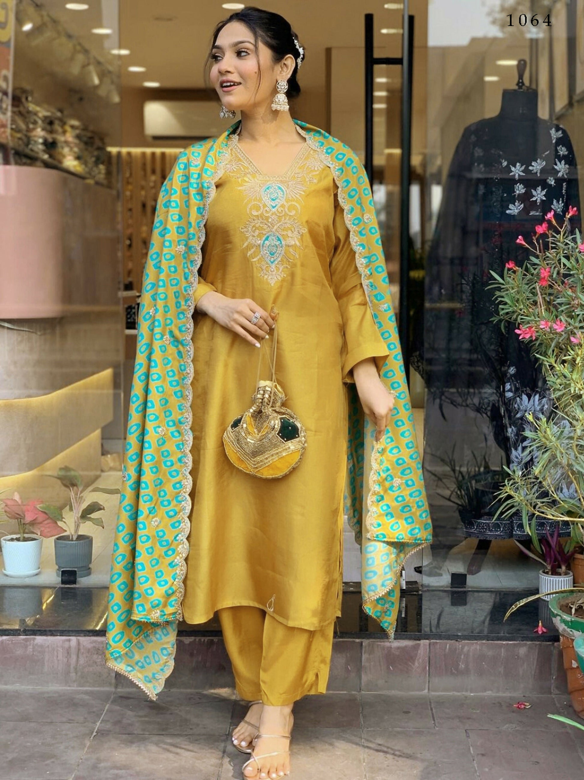 Partywear Designer Cotton Maroon Stitched Suit With Dupatta - Tanisha | Swadesiicart