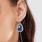 Nuyug 22K Gold Plated Azure Muse Contemporary Drop Earrings | Swadesiicart