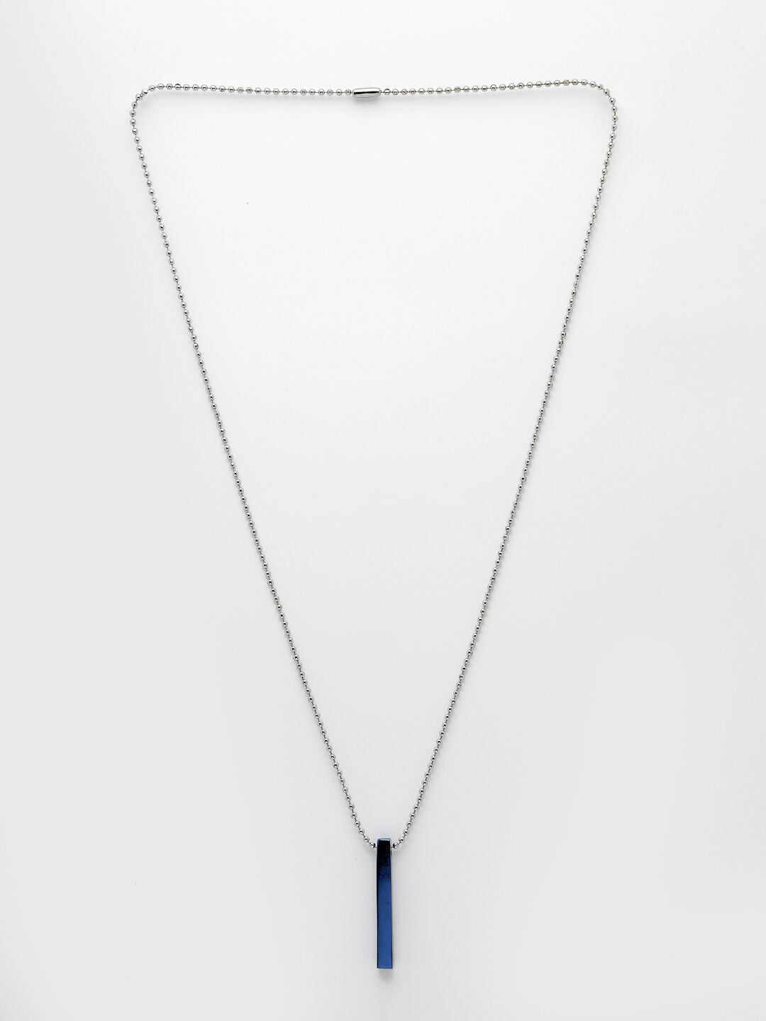 NVR Men's Set of 2 Gold & Blue Geomatric Pendent With Chain | Swadesiicart