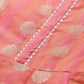 Ahalyaa Women Peach Chanderi Jacquard Woven Dress | Swadesiicart