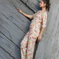 Women's Partywear Designer White & Multi Muslin co-ord set - Stylishta - Swadesiicart