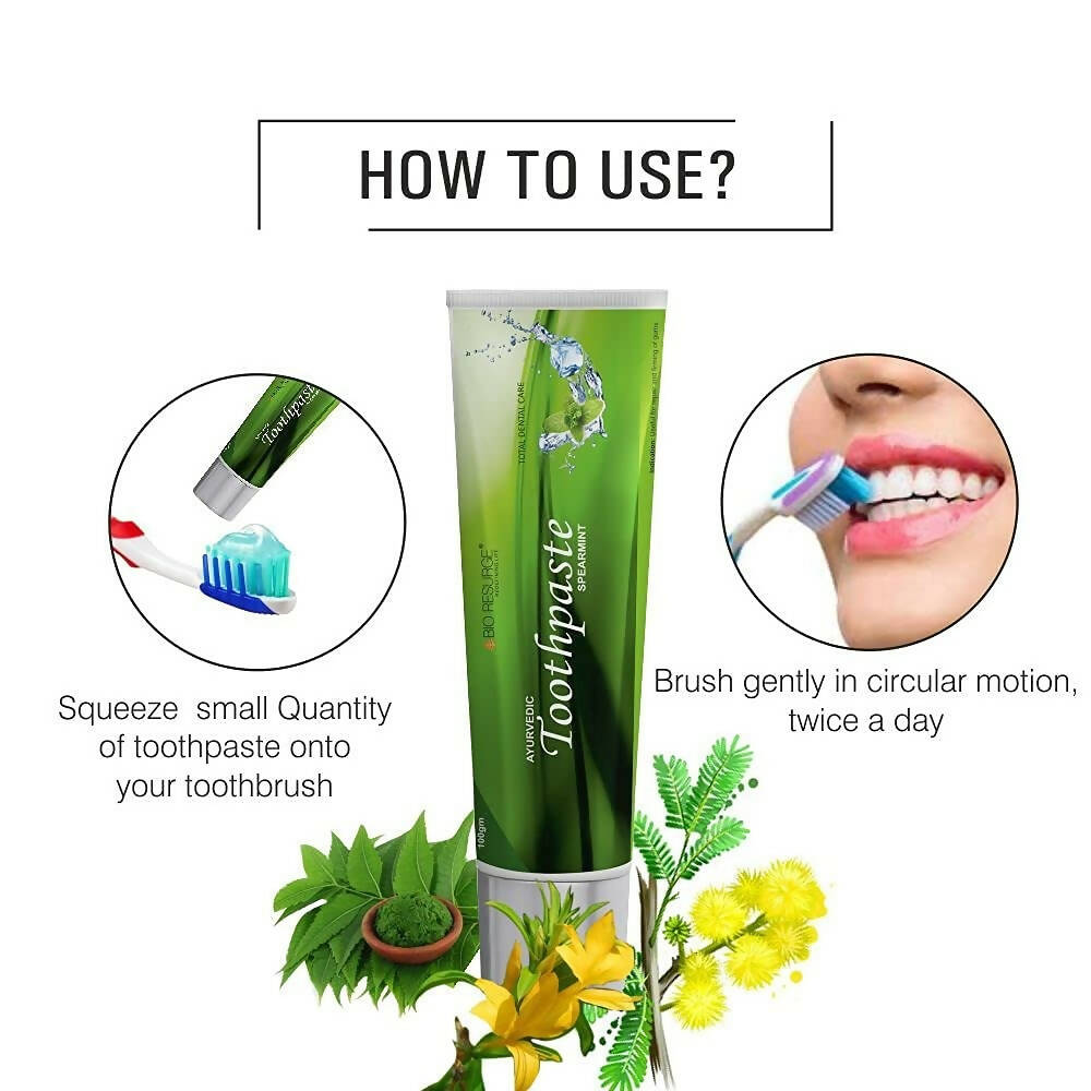 Bio Resurge Life Herbal Ayurvedic Spearmint Toothpaste | Swadesiicart