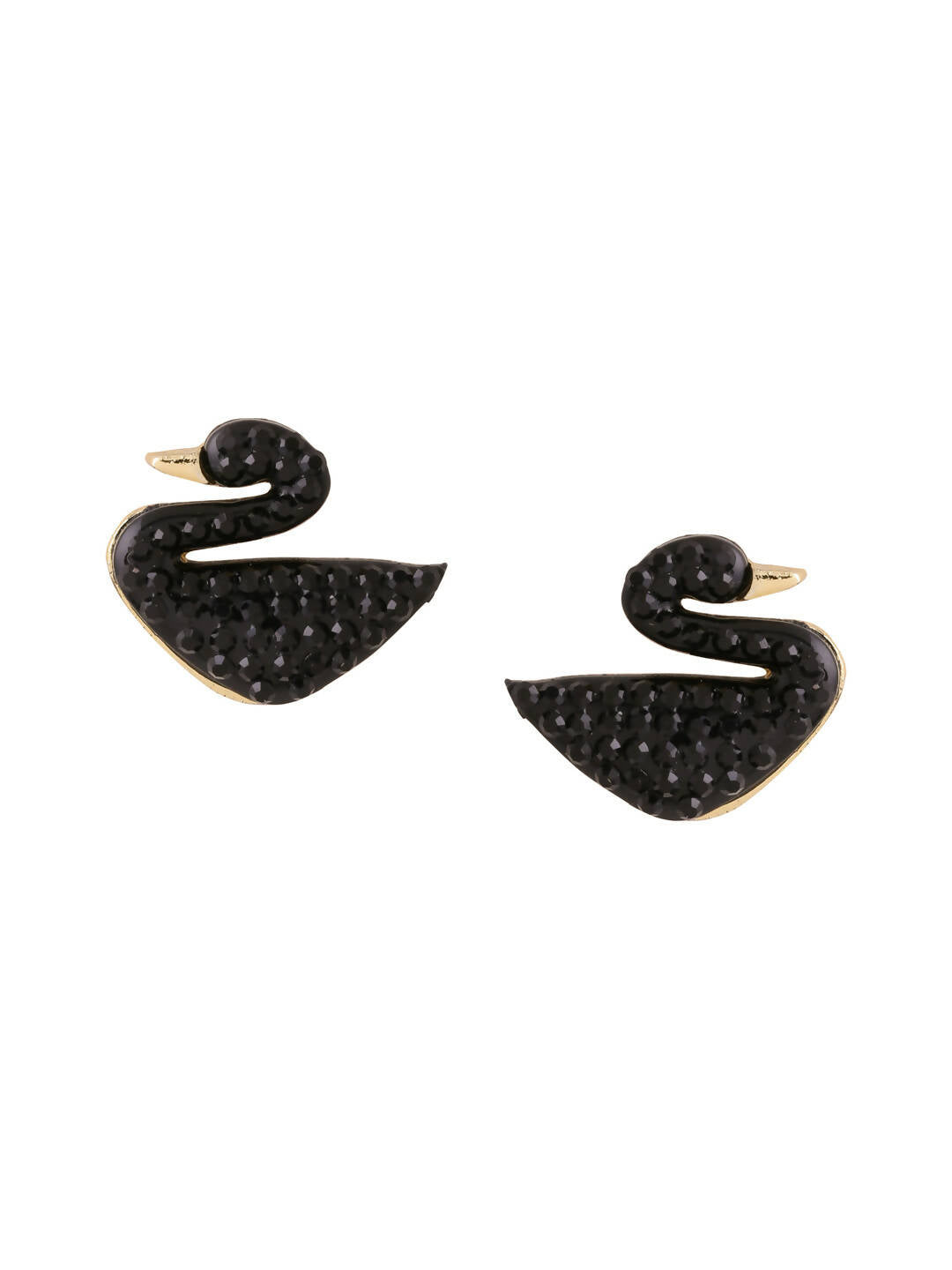NVR Women Black Cz Studded Studs Earrings | Swadesiicart