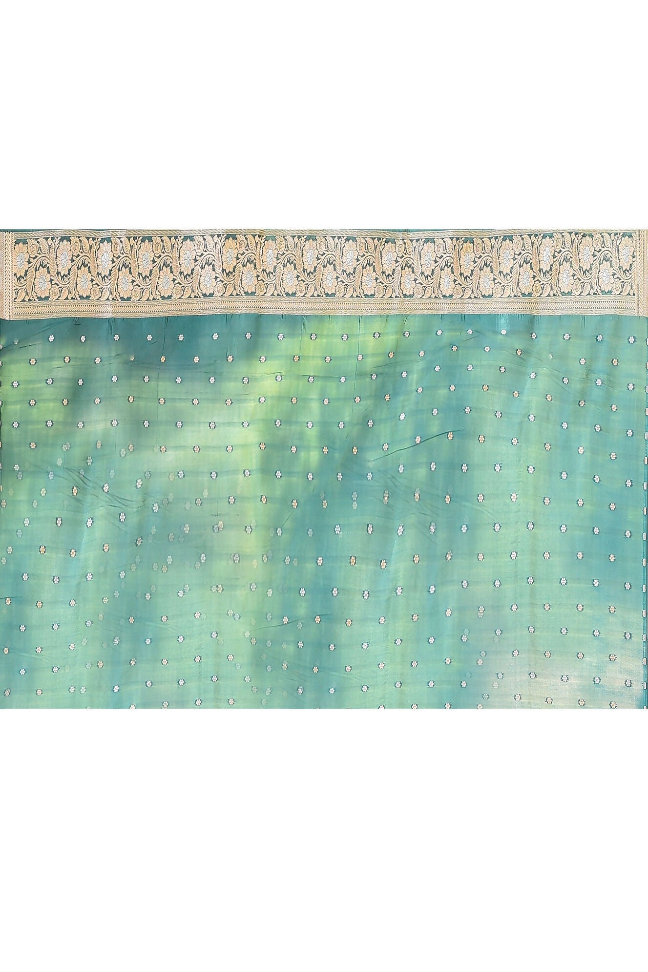 Joban Fashion Green Banarasi Soft Pure Handloom Banarasi Silk Saree | Swadesiicart