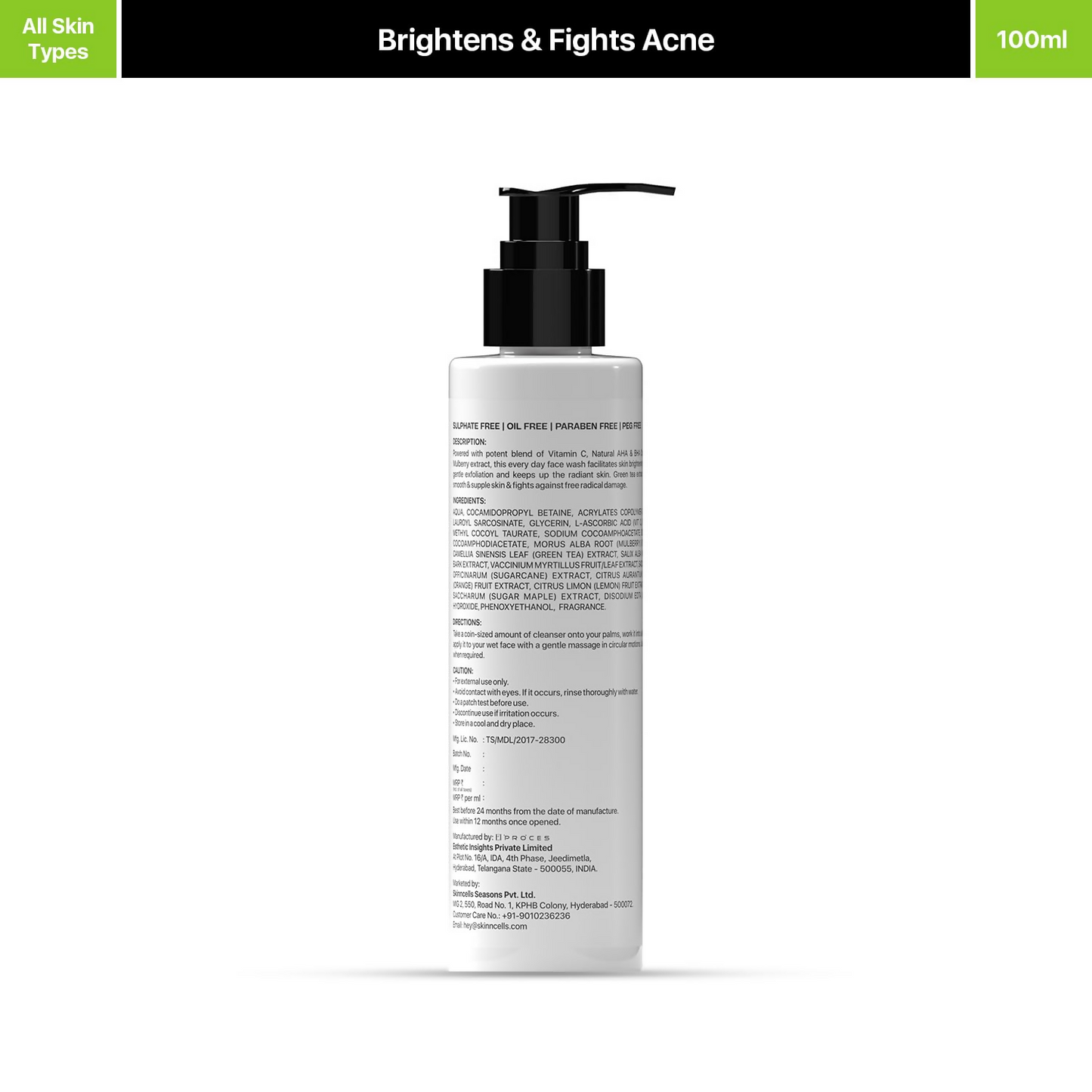 Underated Brightening Gel Face Wash - Swadesiicart