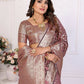 Aastha Fashion Dusty Rose Organza Silk Weaving Saree