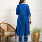 Festive Wear Ethnic Blue Silk wih cotton inner Stitched Suit With Dupatta - Tanisha | Swadesiicart