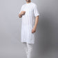 Even Apparels Beige Pure Cotton Men's Kurta With Band Collar | Swadesiicart