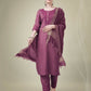 Jyoti Fashion Women's Onion Cotton Blend Embroidery & Sequence work Kurta with Trouser & Dupatta | Swadesiicart