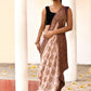 Joban Fashion Ivory Crepe Chiffon Pure Handloom Banarasi Silk Saree | Swadesiicart
