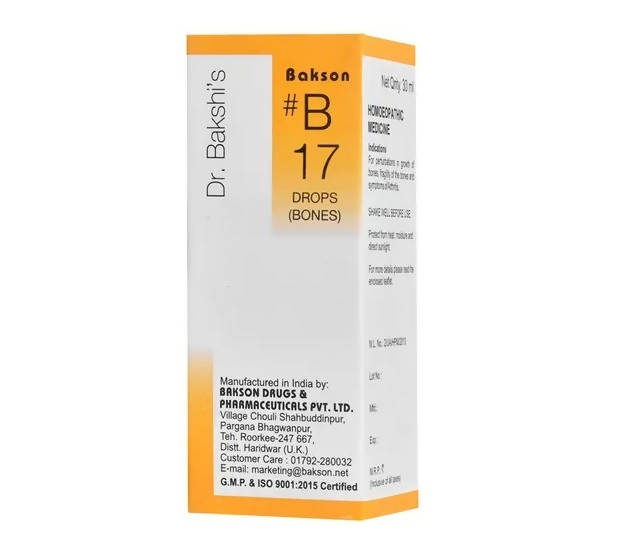 Bakson's Homeopathy B17 Drops | Swadesiicart