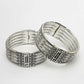 NVR Women's Set of 2 Silver-Toned German Silver Oxidised Kada Bangle - Swadesiicart