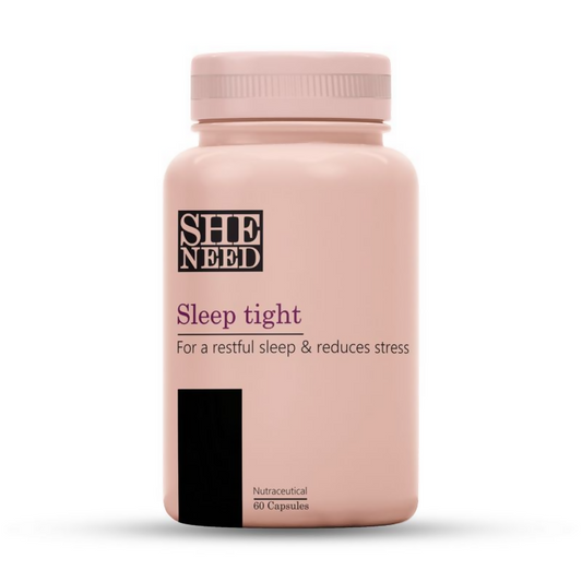 SheNeed Sleep Tight Supplements Capsules | Swadesiicart