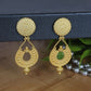 Joban Fashion Women Matte Gold Brass Earrings | Swadesiicart