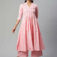 Ahalyaa Womens Pink Pure Cotton Printed Kurta Palazzo Set | Swadesiicart