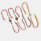 NVR Men Set of 4 Multicolor Stone-Studded Rakhi With Roli Chawal | Swadesiicart