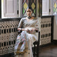 Vishnu Weaves Women's Grey Muga Cotton Saree with Blouse - Swadesiicart