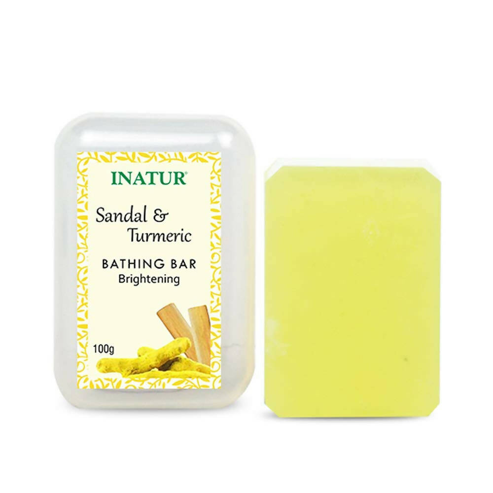 Inatur Sandal & Turmeric Bathing Bar - Swadesiicart