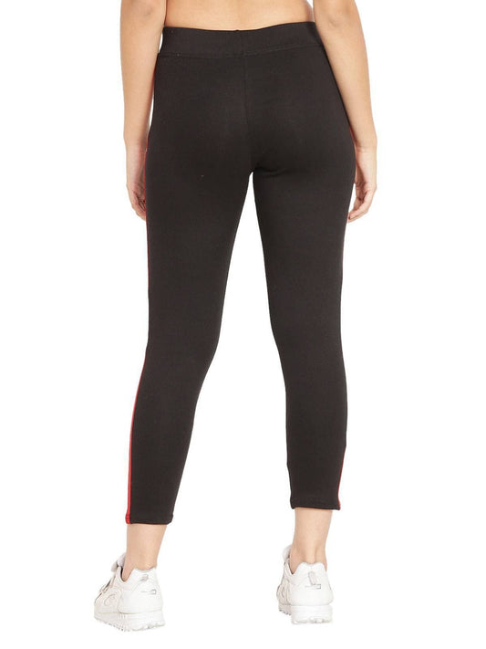 Asmaani Black color Hosiery Lower with Two Side Pockets and Tapped | Swadesiicart