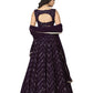 Jyoti Fashion Wine Thread with Sequence Embroidery Faux Georgette Lehenga Choli with Dupatta | Swadesiicart