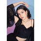 Black Georgette Sequence With Thread Designer Co-Ord Set - Flory - Swadesiicart