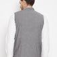 Even Apparels Grey Merino Men Woven Nehru Jacket NJW-PW690 | Swadesiicart