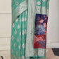 Shree Shyam Fashion Linen Cotton Rama Green Saree