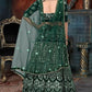 Jyoti Fashion Beautiful Bottle Green Faux Georgette 3MM Sequins with Thread & Jari Embroidery Lehenga Choli with Dupatta | Swadesiicart