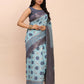 Shree Shyam Fashion Linen Cotton Sky Blue Saree