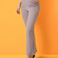 Myshka Women's Lavender Solid Coat With Trousers - Swadesiicart