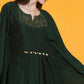 Women Republic Green Kaftan With Hand Embellishment And Dhoti Salwaar | Swadesiicart
