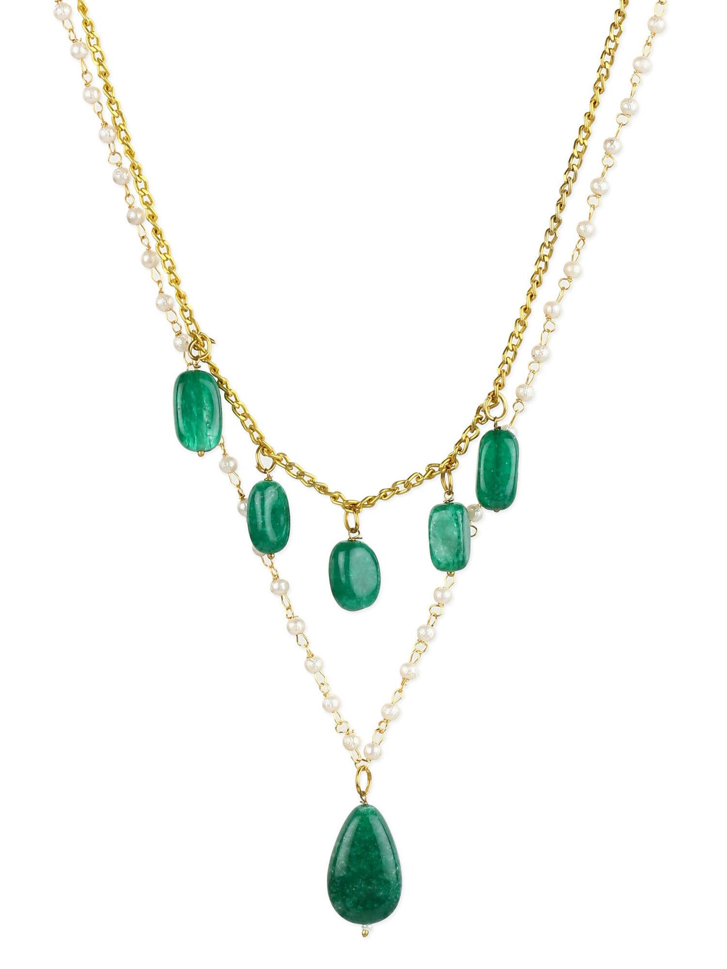 Women's Gold-Polished Necklace - Ruby Raang | Swadesiicart