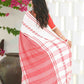 Beatitude White Cotton Tangail Handloom Saree