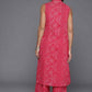 Ahalyaa Women's Traditional Wear Co-ods - Pink - Swadesiicart