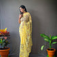 Vamsee Pearl 1 Yellow Georgette Saree - Swadesiicart