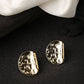 NVR Women Gold-Polished Contemporary Studs Earrings - Swadesiicart