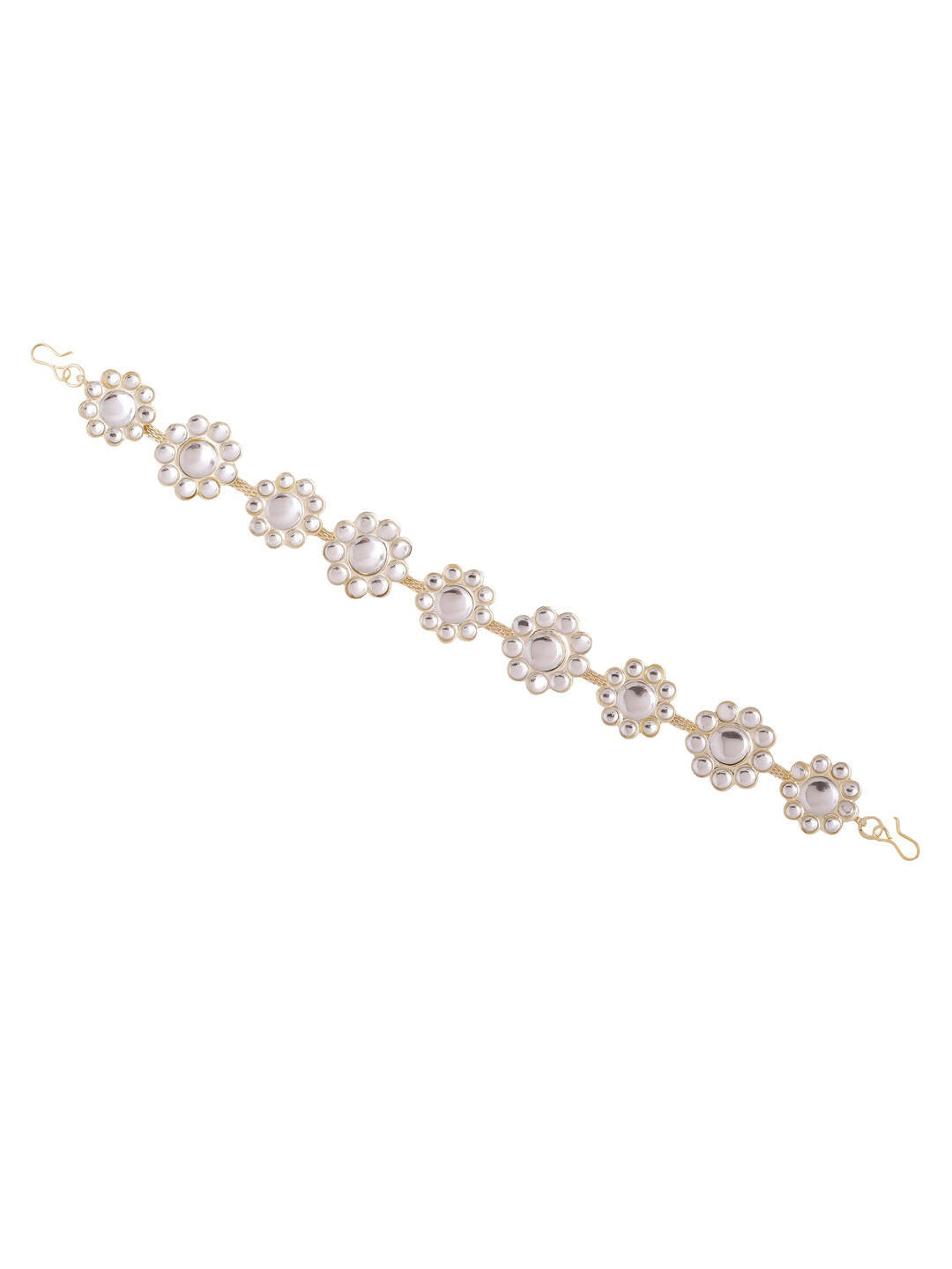 NVR Women's Gold-Polished Traditional Trending Matha Patti | Swadesiicart