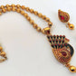 Pink Kemp Peacock Handmade Necklace Set - Mokshi Collections